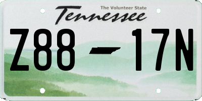 TN license plate Z8817N