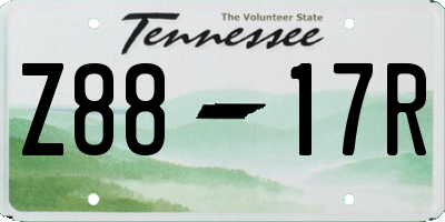 TN license plate Z8817R