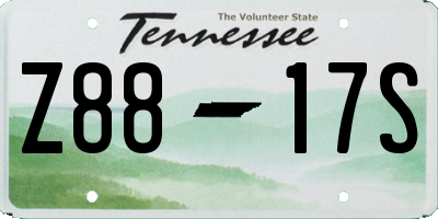 TN license plate Z8817S
