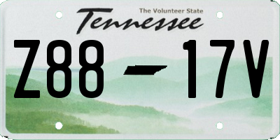 TN license plate Z8817V