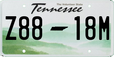 TN license plate Z8818M