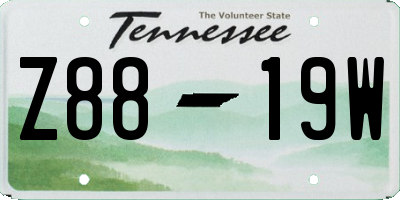 TN license plate Z8819W