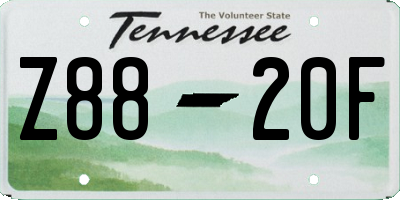 TN license plate Z8820F