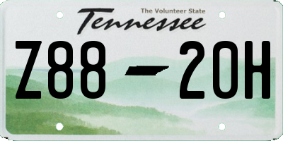 TN license plate Z8820H