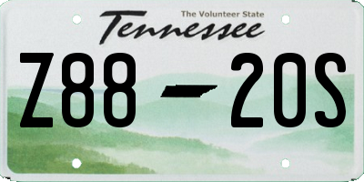 TN license plate Z8820S