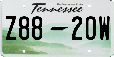 TN license plate Z8820W