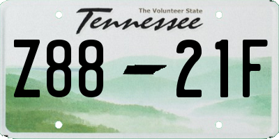 TN license plate Z8821F