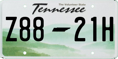 TN license plate Z8821H