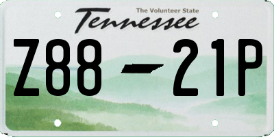 TN license plate Z8821P