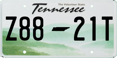 TN license plate Z8821T