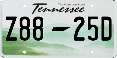 TN license plate Z8825D