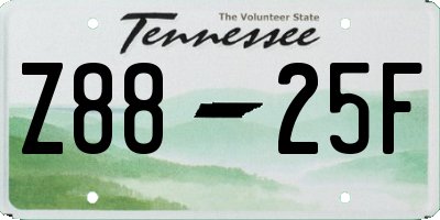 TN license plate Z8825F