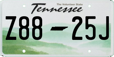 TN license plate Z8825J