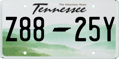 TN license plate Z8825Y