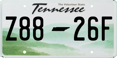 TN license plate Z8826F