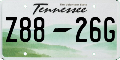 TN license plate Z8826G