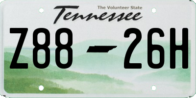TN license plate Z8826H