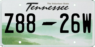TN license plate Z8826W