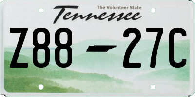 TN license plate Z8827C