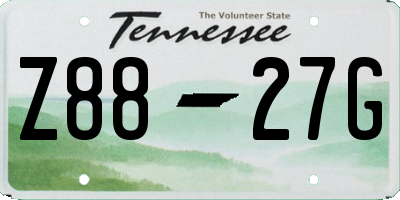 TN license plate Z8827G