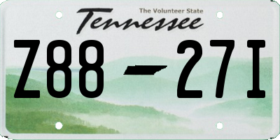 TN license plate Z8827I