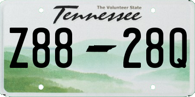 TN license plate Z8828Q