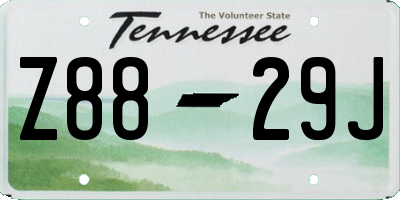 TN license plate Z8829J