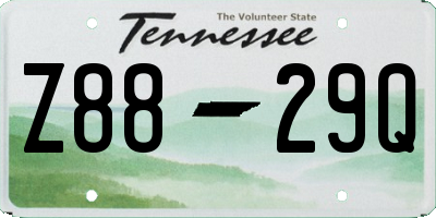 TN license plate Z8829Q