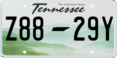 TN license plate Z8829Y