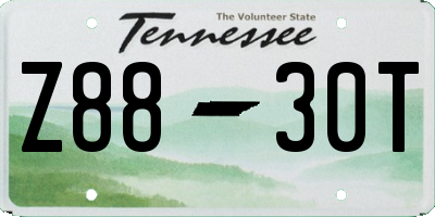 TN license plate Z8830T