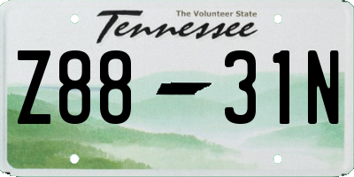 TN license plate Z8831N