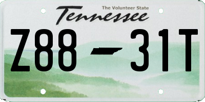 TN license plate Z8831T
