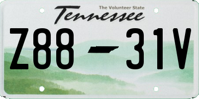TN license plate Z8831V