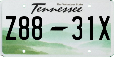 TN license plate Z8831X