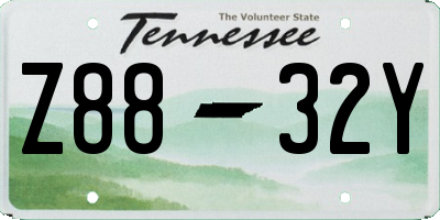 TN license plate Z8832Y