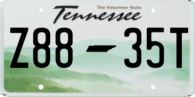 TN license plate Z8835T