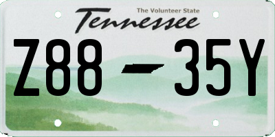TN license plate Z8835Y