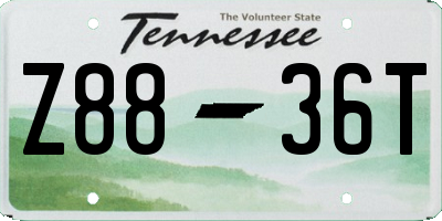 TN license plate Z8836T