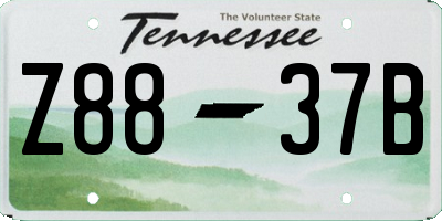 TN license plate Z8837B