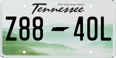 TN license plate Z8840L