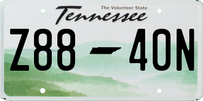 TN license plate Z8840N
