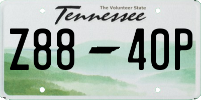 TN license plate Z8840P