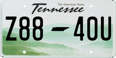 TN license plate Z8840U