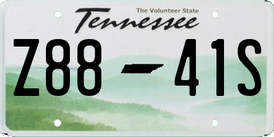TN license plate Z8841S