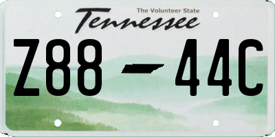 TN license plate Z8844C