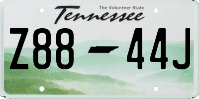 TN license plate Z8844J