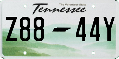 TN license plate Z8844Y