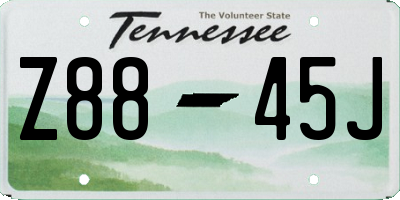 TN license plate Z8845J
