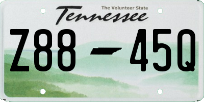 TN license plate Z8845Q