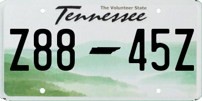 TN license plate Z8845Z